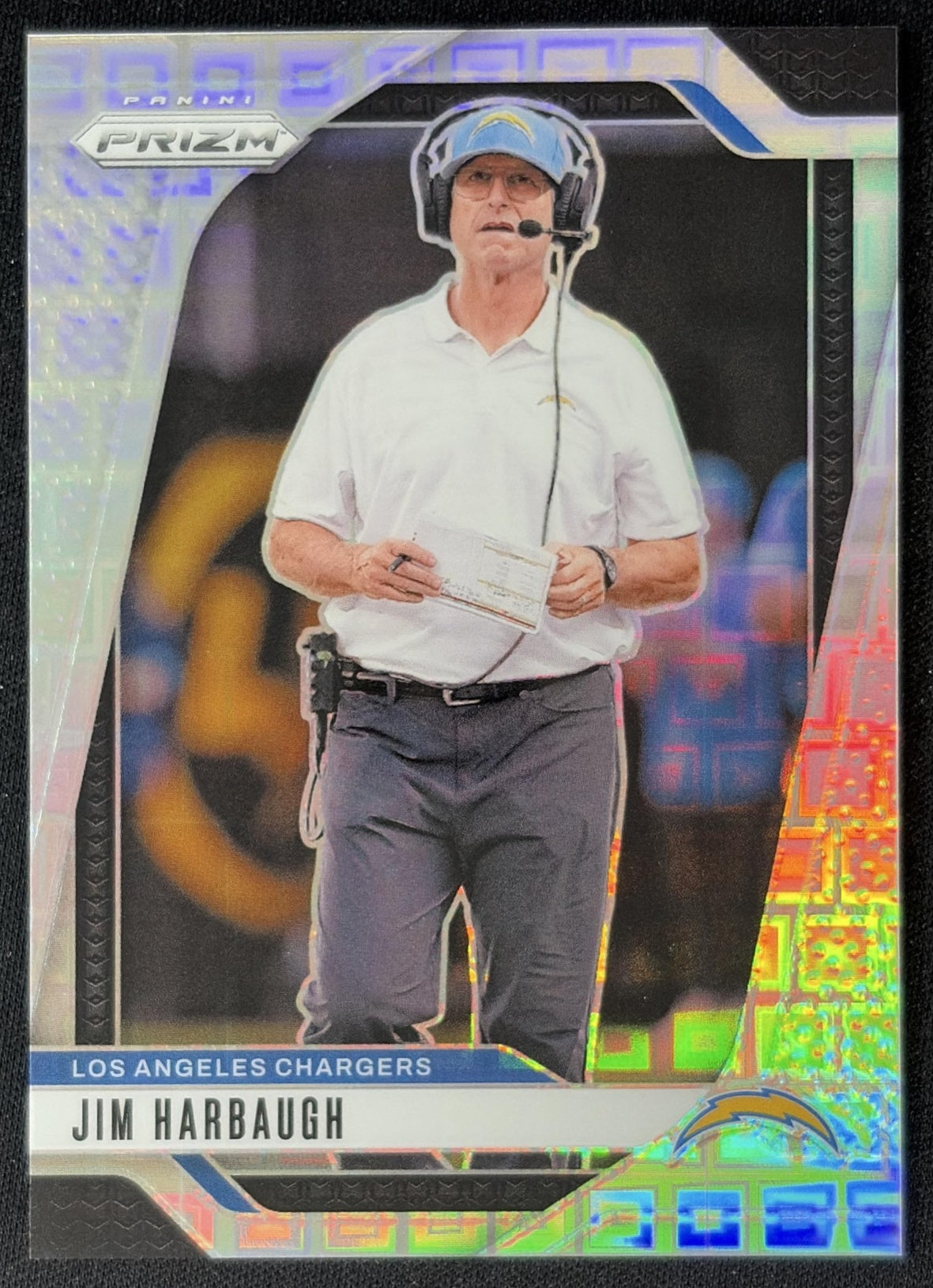 Jim Harbaugh 2024 Panini Prizm Pandora /400 Chargers