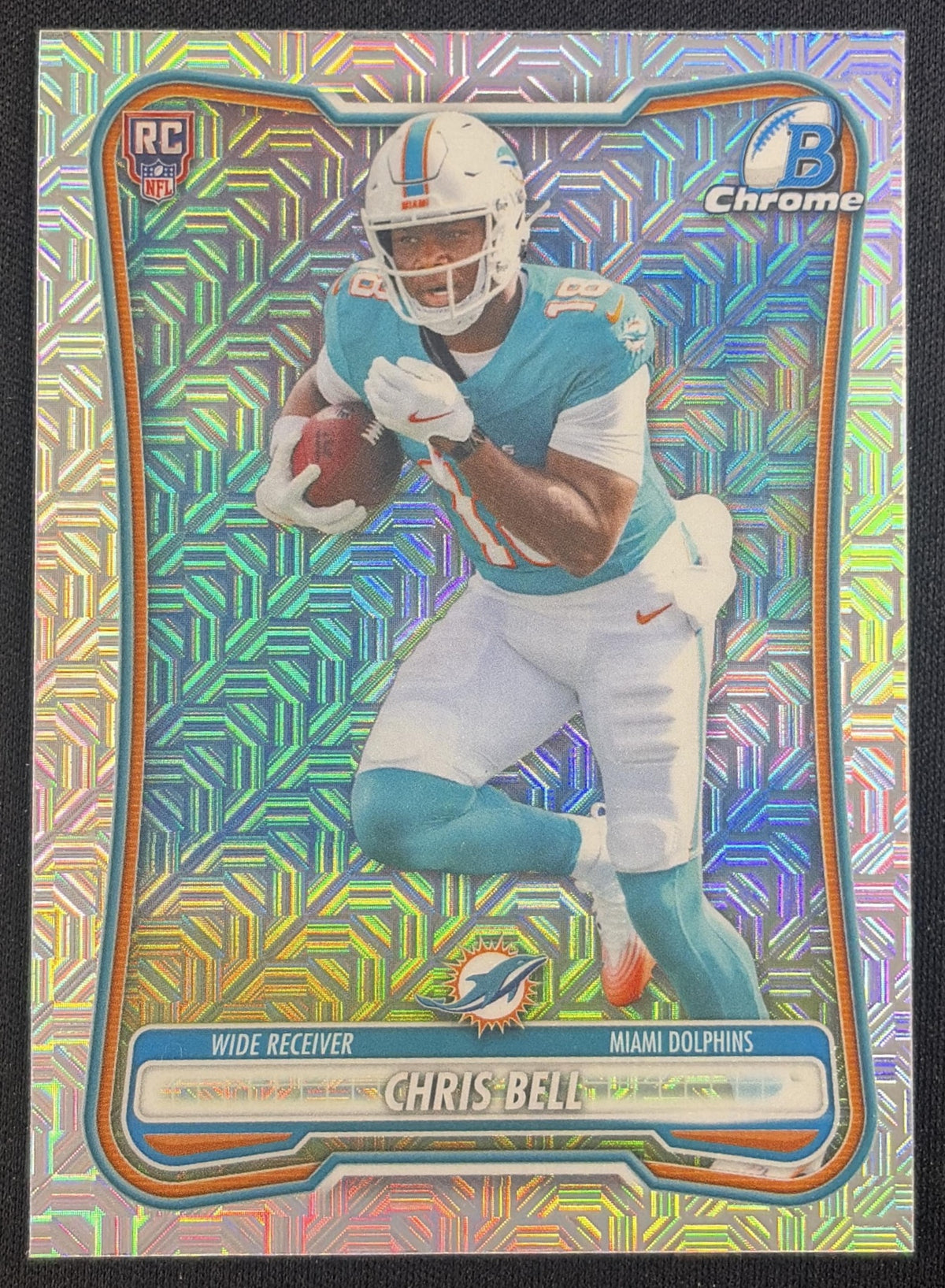 Chris Bell 2026 Bowman Chrome NFL Mojo Refractor Dolphins