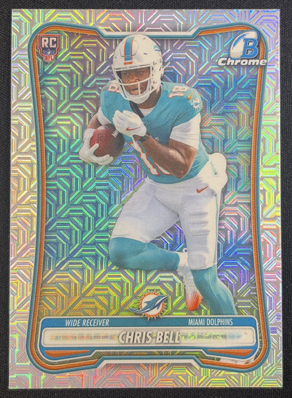 Chris Bell 2026 Bowman Chrome NFL Mojo Refractor Dolphins