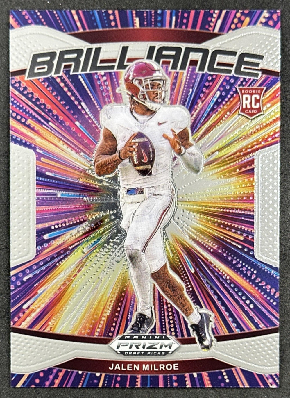 Jalen Milroe 2025 Panini Prizm Draft Picks Brilliance Crimson Tide Seahawks