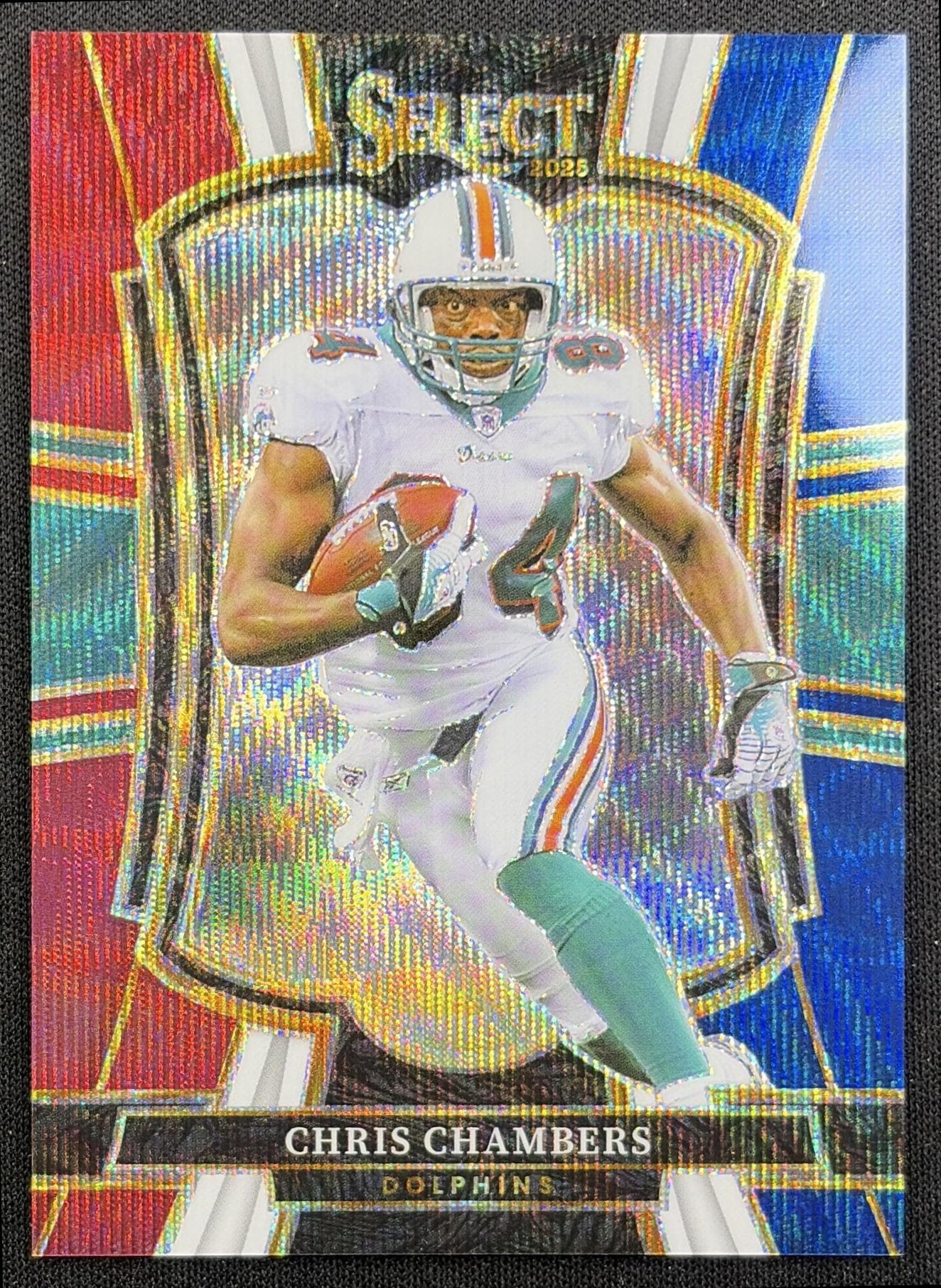 Chris Chambers 2025 Panini Select Premier Level Tri-Color Prizm /299 Dolphins