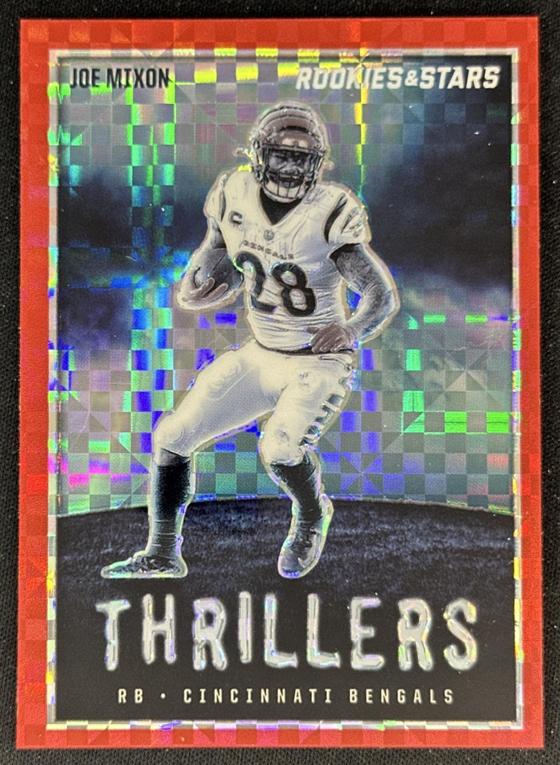 Joe Mixon 2023 Panini Rookies & Stars Thrillers Plaid Bengals Texans front