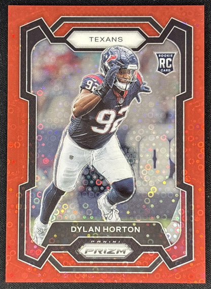 Dylan Horton 2023 Panini Prizm No Huddle Red /70 Texans Front