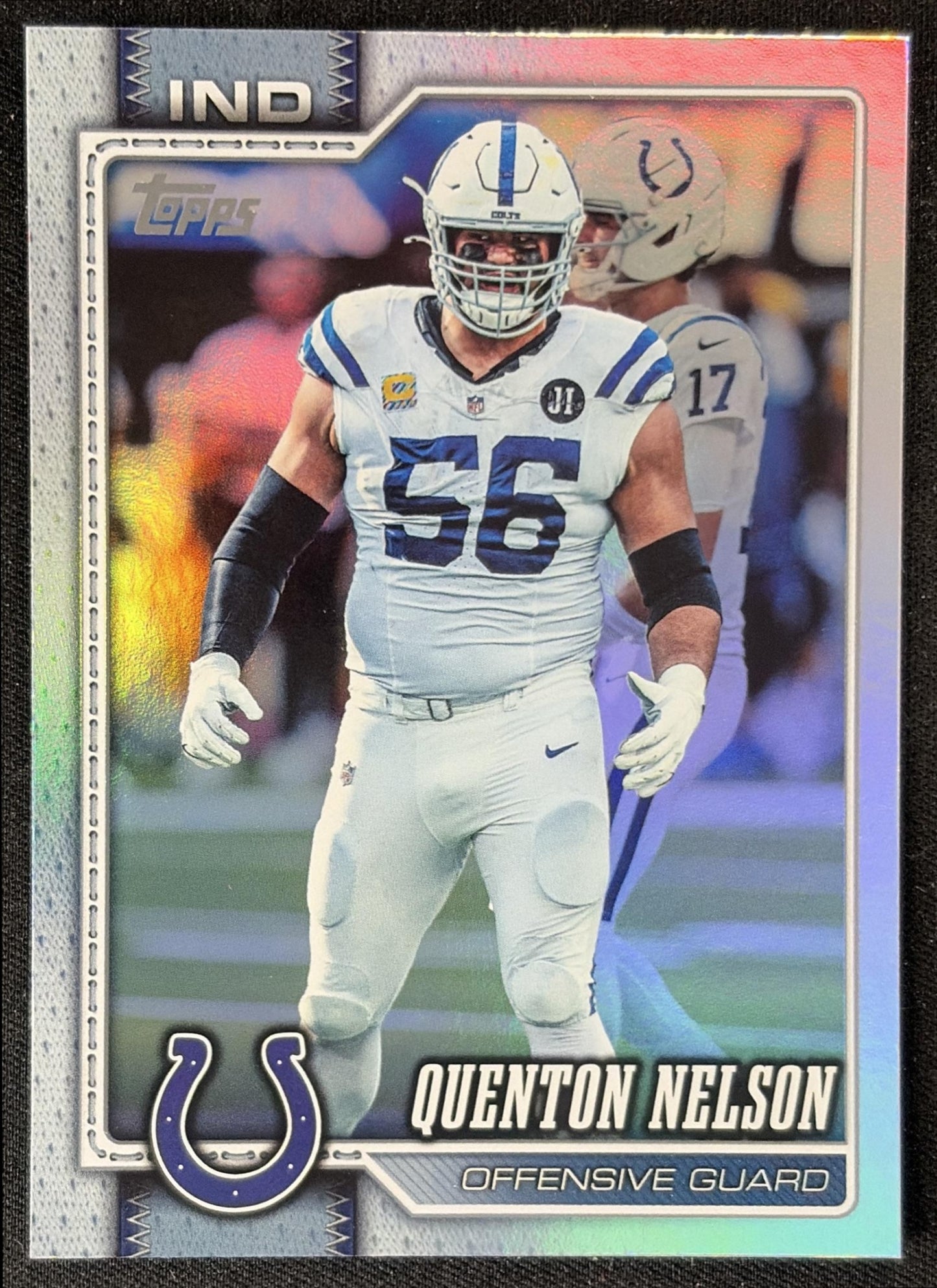 Quenton Nelson 2026 Topps Rainbow Foil Colts front