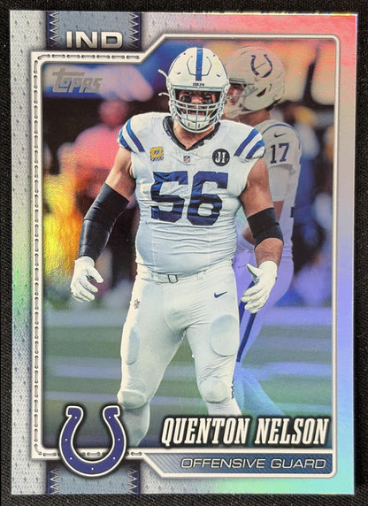 Quenton Nelson 2026 Topps Rainbow Foil Colts front