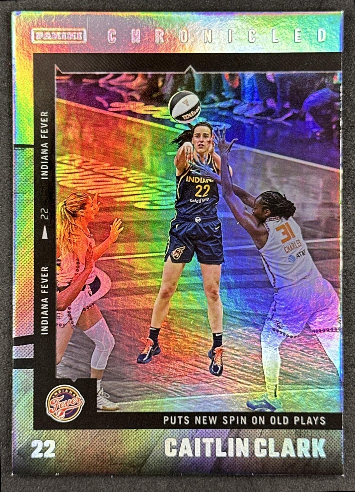 Caitlin Clark 2025 Panini Chronicled WNBA Holo Fever 48 Indiana Fever