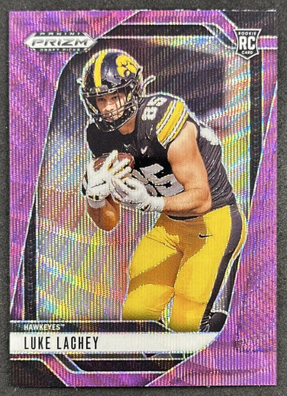 Luke Lachey 2025 Panini Prizm Draft Picks Purple Wave Hawkeyes Texans
