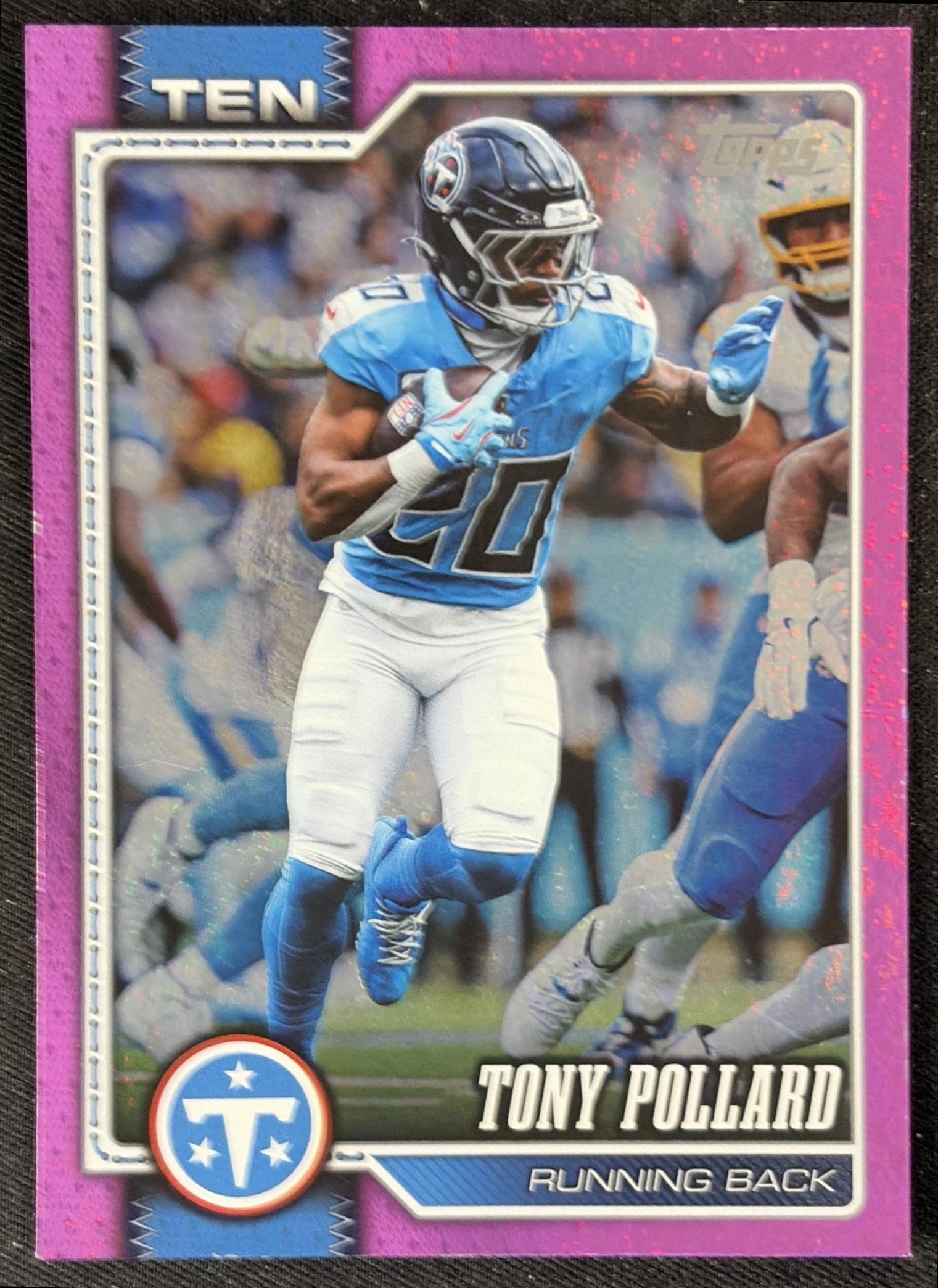 Tony Pollard 2026 Topps Pink Diamante Foil Titans front