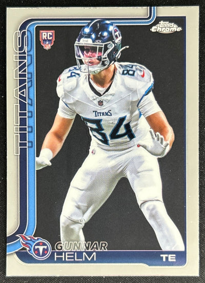 Gunnar Helm 2025 Topps Chrome Rookie Titans Sports Trading Cards