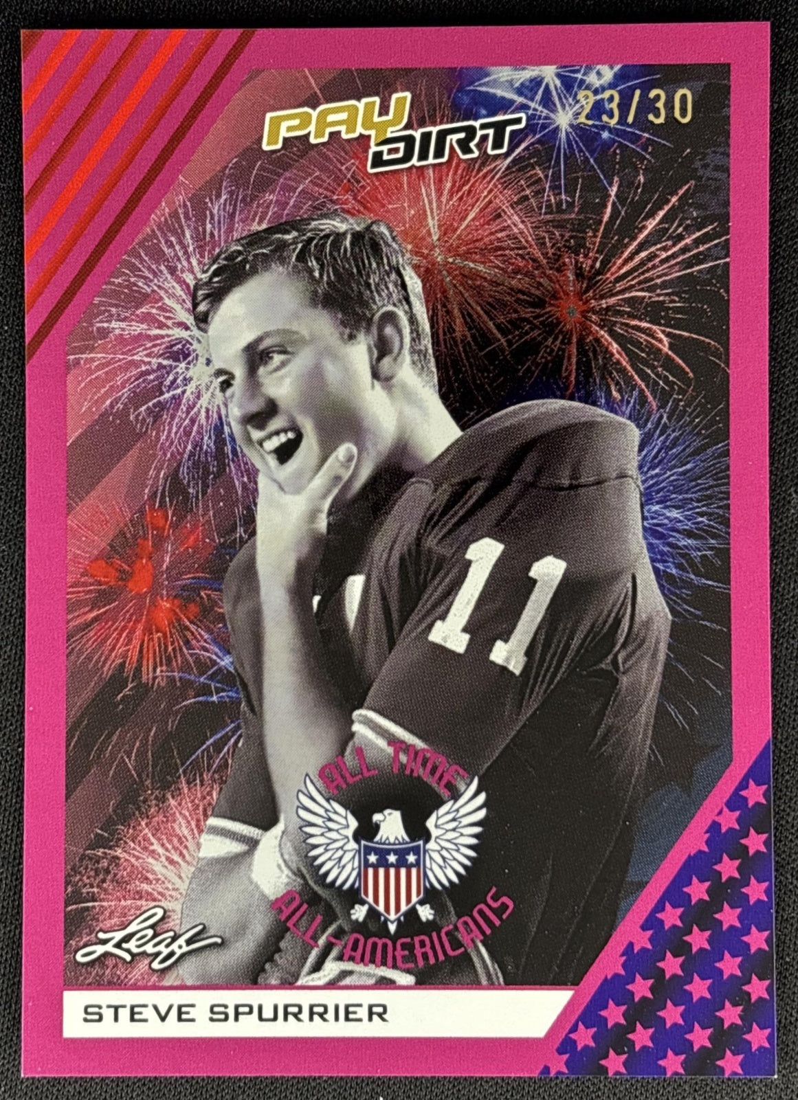 Billy Sims 2026 Leaf Paydirt All Time All-Americans Pink /30 front