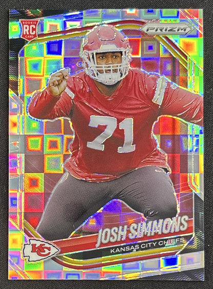 Josh Simmons 2025 Panini Prizm Pandora /400 Chiefs