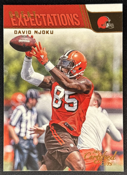 David Njoku 2017 Panini Donruss Certified Cuts Great Expectations Browns - Cleveland Browns
