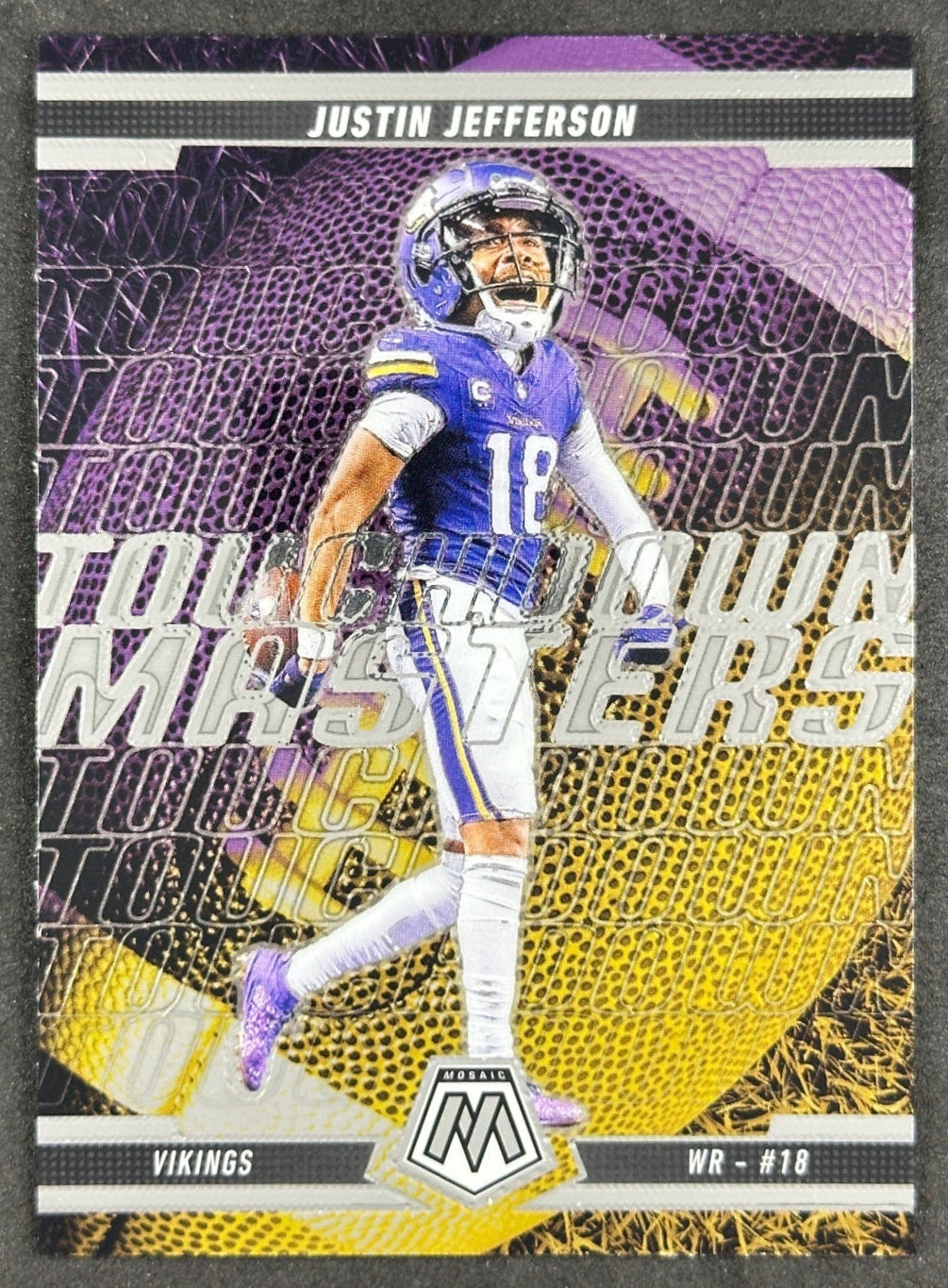 Justin Jefferson 2025 Mosaic Touchdown Masters Vikings Sports Trading Card
