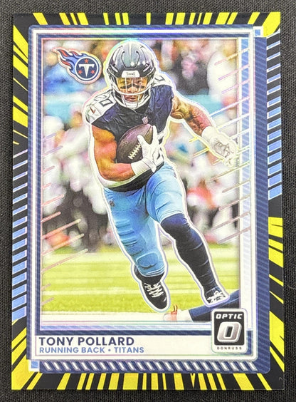 Tony Pollard 2025 Panini Donruss Optic Electricity Prizm /75 Titans
