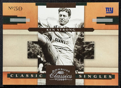 Ken Strong 2008 Donruss Classics Classic Singles /1000 Giants front