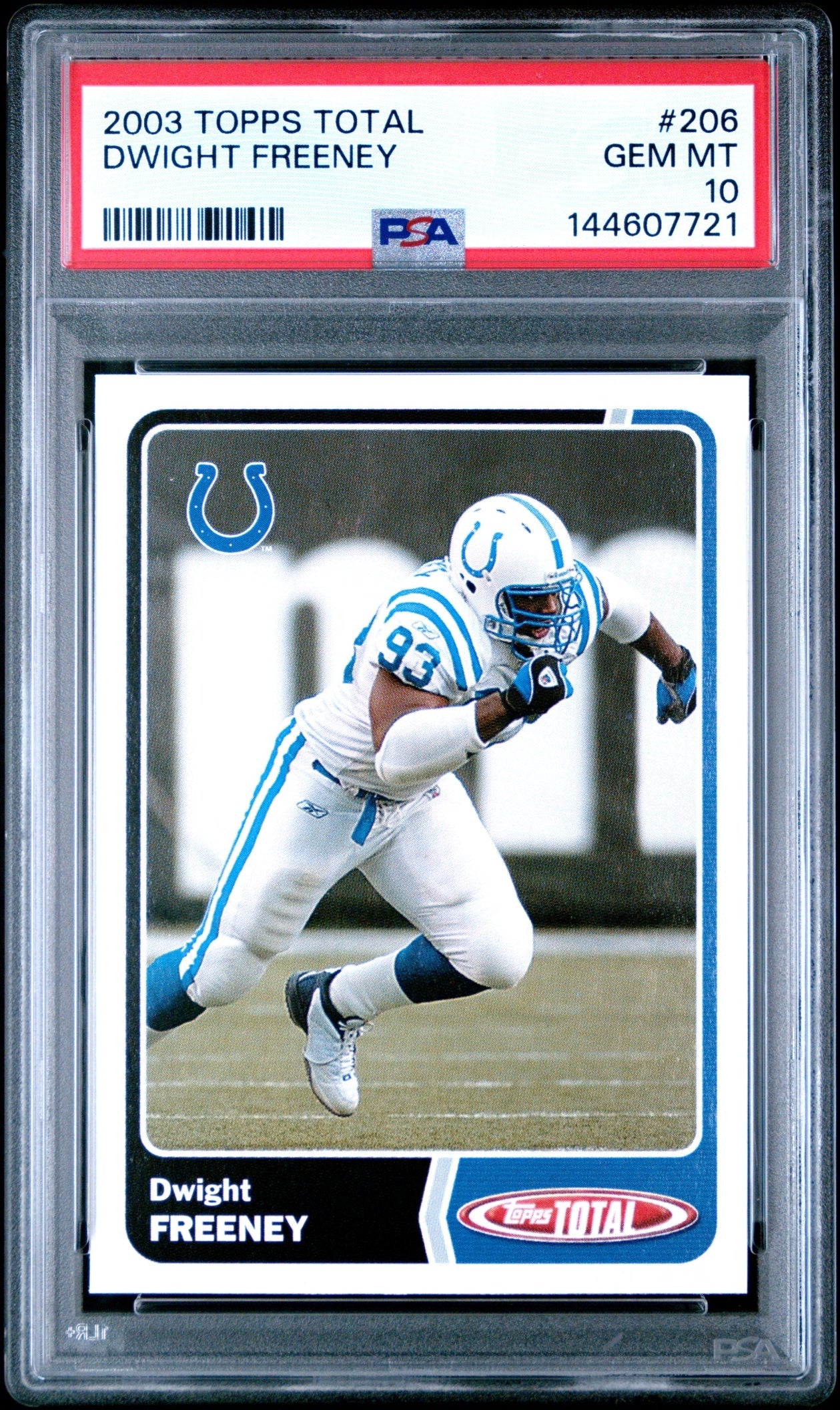 Dwight Freeney 2003 Topps Total PSA 10 Colts front