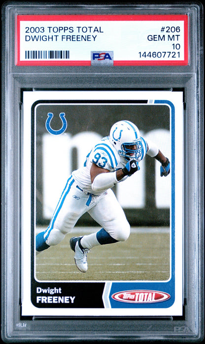 Dwight Freeney 2003 Topps Total PSA 10 Colts front