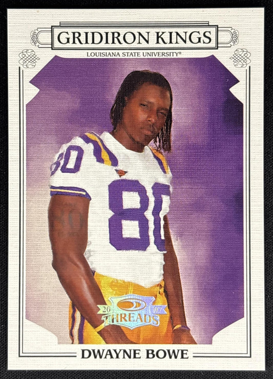 Dwayne Bowe 2007 Threads College Gridiron Kings Silver Holofoil /250 Tigers front
