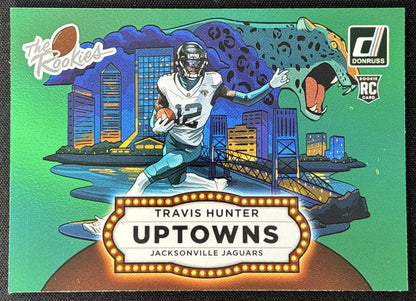 Travis Hunter 2025 Donruss Rookies & Highlights Uptown Horizontal Green Jaguars Jacksonville Jaguars