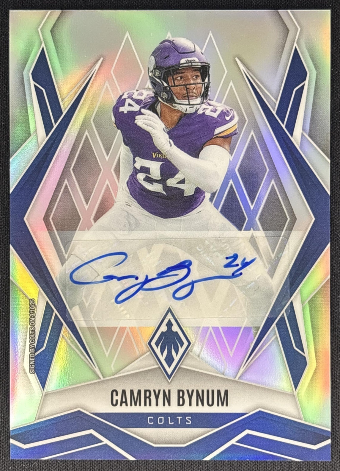 Camryn Bynum 2025 Panini Phoenix Auto /199 Colts Sports Trading Cards