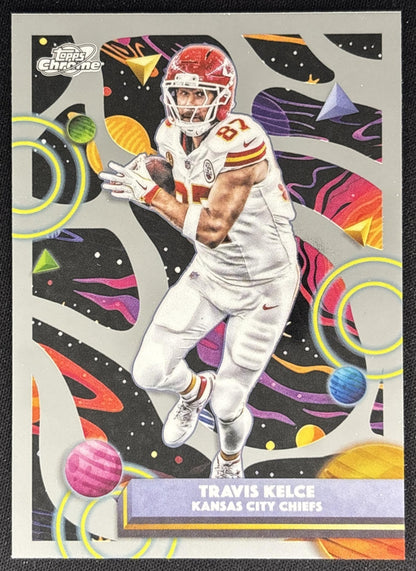 Travis Kelce 2025 Topps Cosmic Chrome Chiefs front