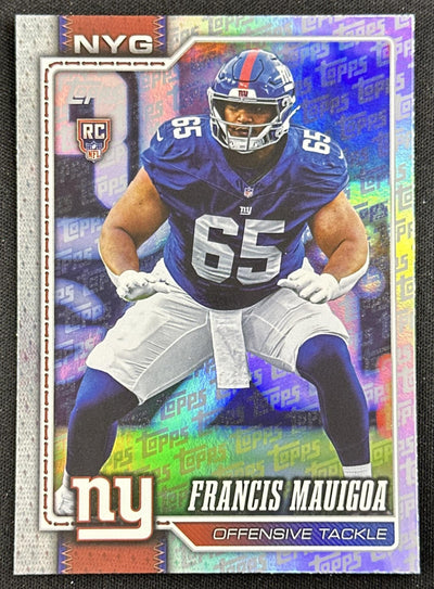 Francis Mauigoa 2026 Topps Flagship Fanatics Foil Giants Sports Trading Card