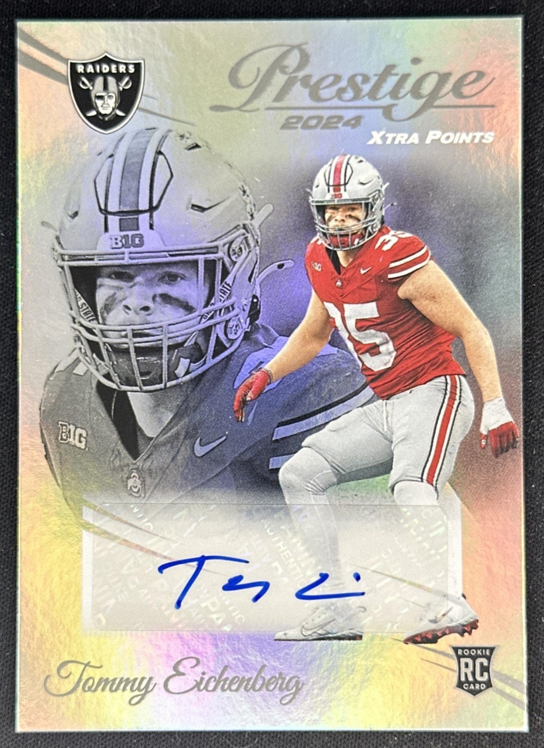 Tommy Eichenberg 2024 Panini Prestige Xtra Points Signatures Premium Raiders Sports Trading Cards