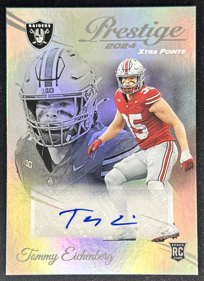 Tommy Eichenberg 2024 Panini Prestige Xtra Points Signatures Premium Raiders Sports Trading Cards