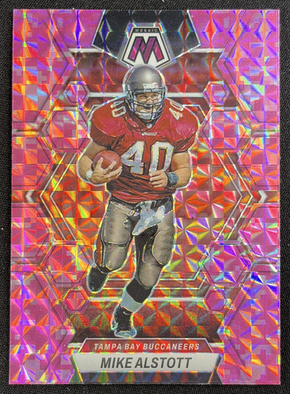 Mike Alstott 2023 Panini Mosaic Camo Pink Mosaic Buccaneers Sports Trading Card