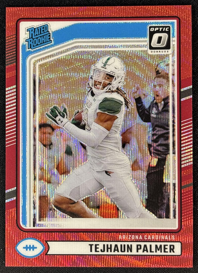 Tejhaun Palmer 2024 Panini Donruss Optic Rated Rookie Preview Red Wave Cardinals Sports Trading Cards