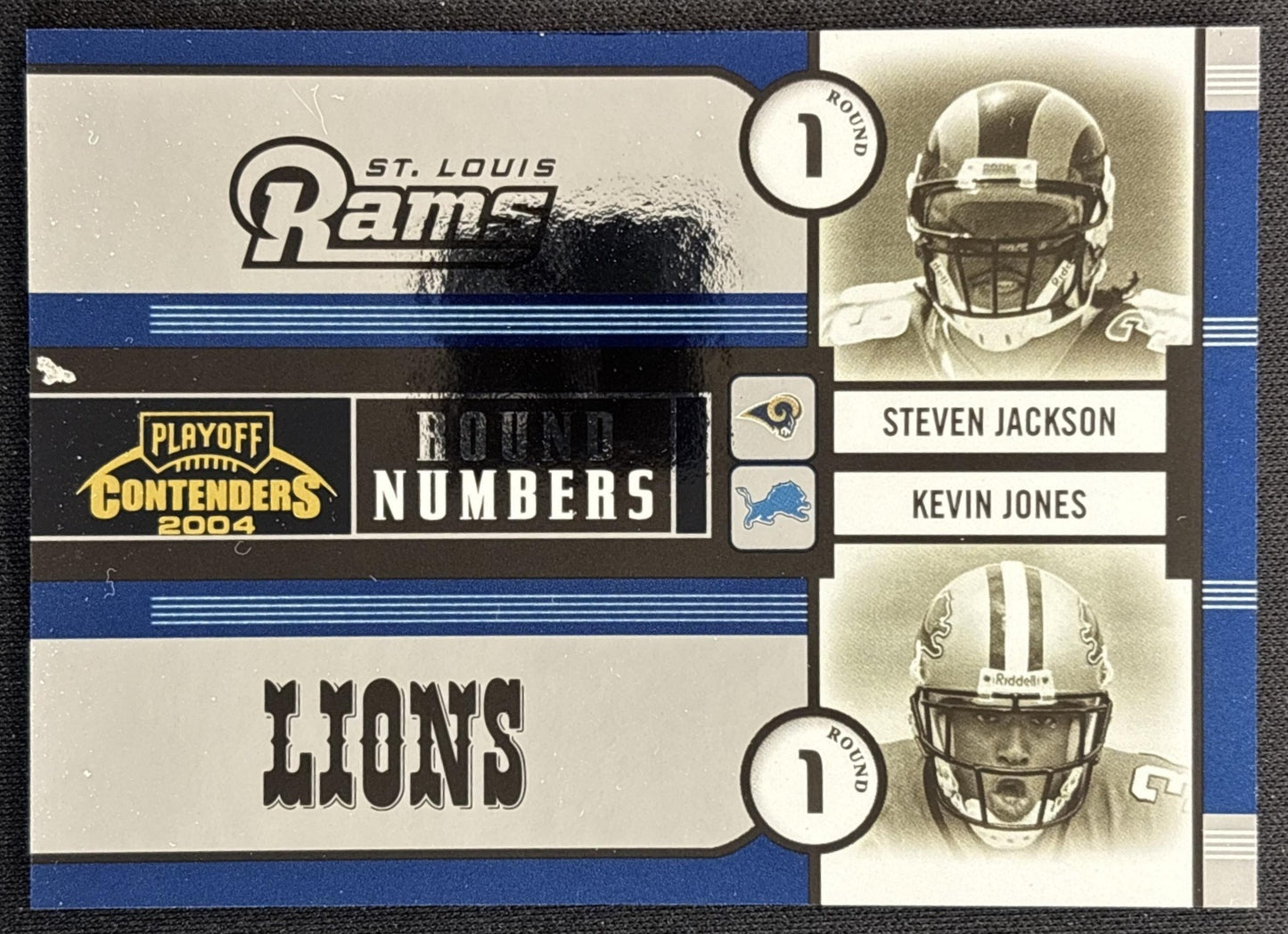 Steven Jackson Kevin Jones 2004 Playoff Contenders Round Numbers Blue /1500