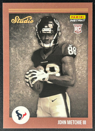 John Metchie III 2022 Panini Instant Studio Rookies Texans Sports Trading Cards