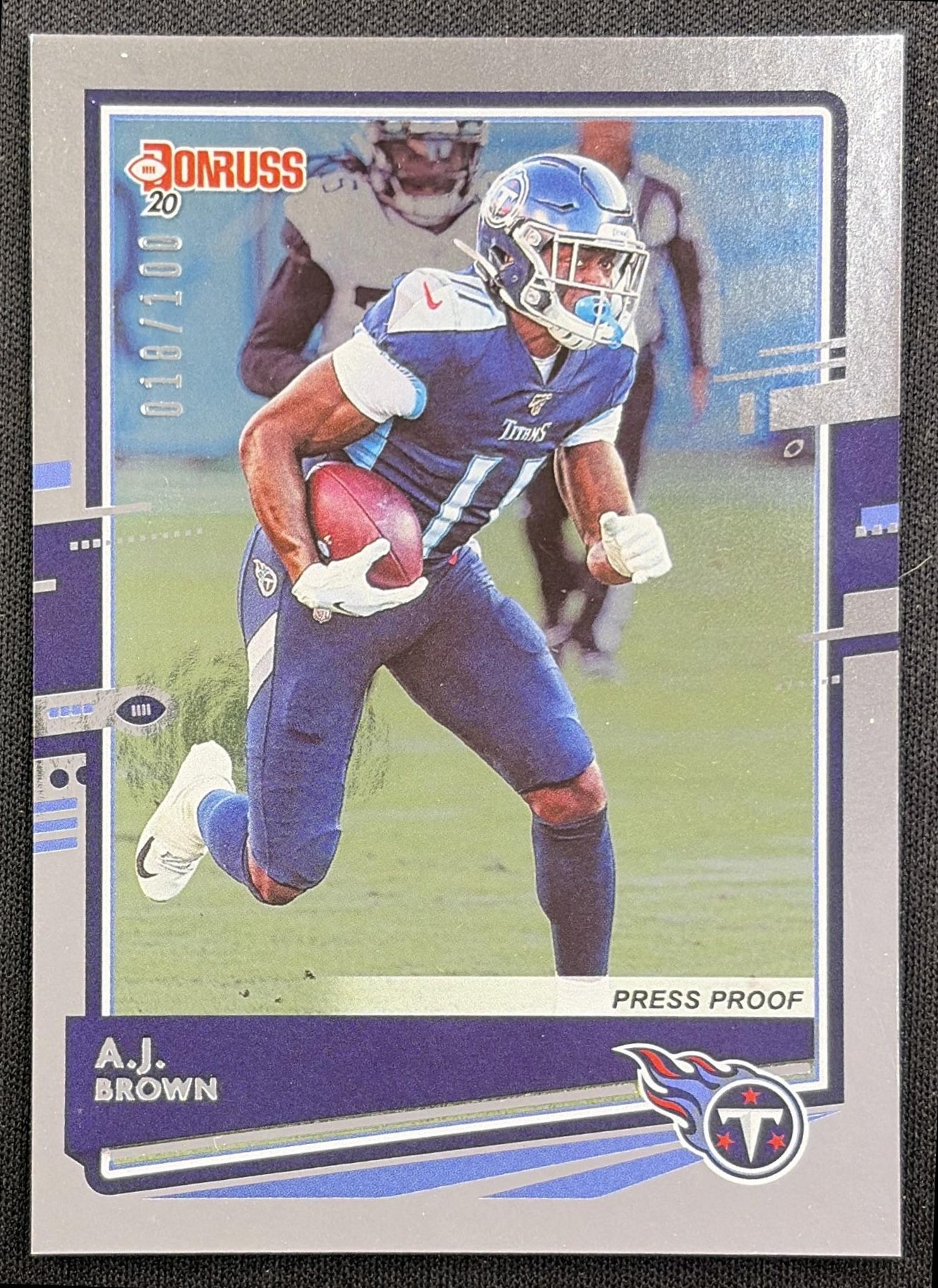 A.J. Brown 2022 Panini Donruss Highlights Holo /100 Titans front