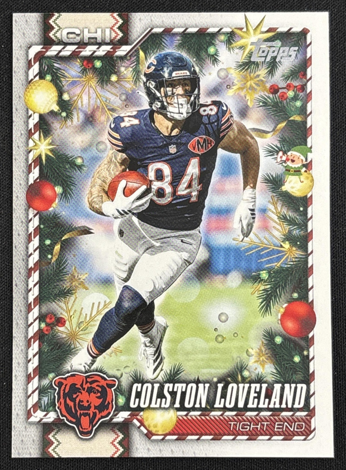 Colston Loveland 2026 Topps Holiday Hidden Elf Bears Sports Trading Card
