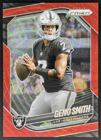 Geno Smith 2025 Panini Prizm Red Wave /149 Raiders