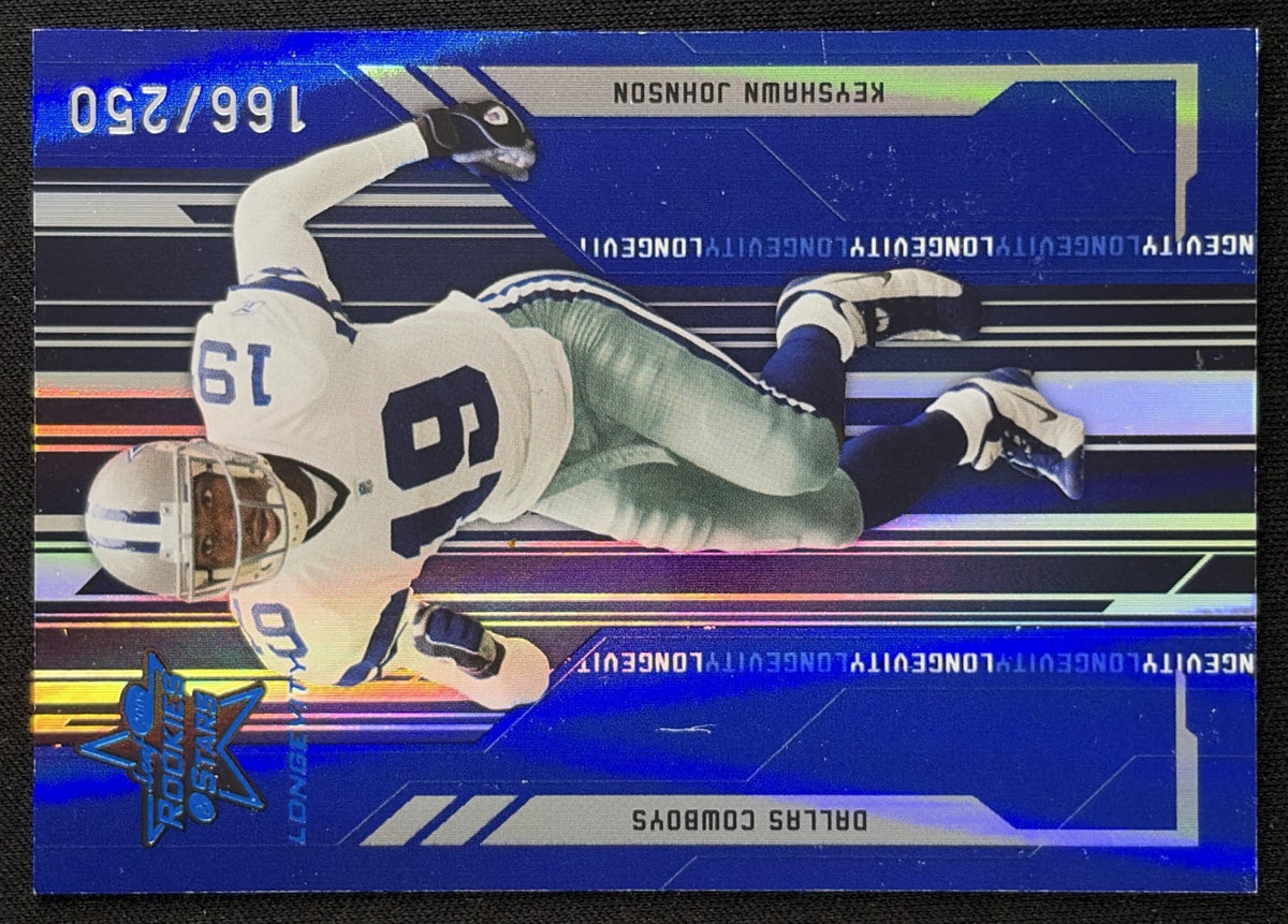 Keyshawn Johnson 2005 Leaf Rookies & Stars Longevity Sapphire /250 Cowboys