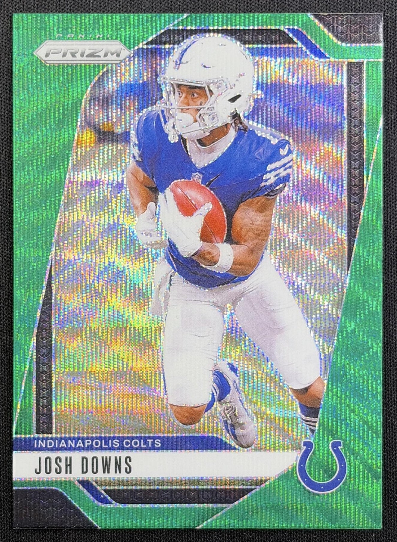 Josh Downs 2024 Panini Prizm Green Wave Colts front