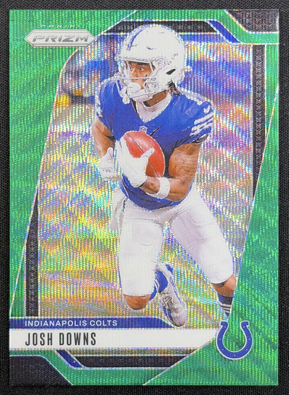Josh Downs 2024 Panini Prizm Green Wave Colts front