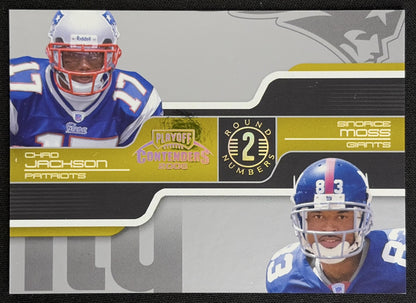 Chad Jackson Sinorice Moss 2006 Playoff Contenders Round Numbers Gold /250 Sports Trading Card