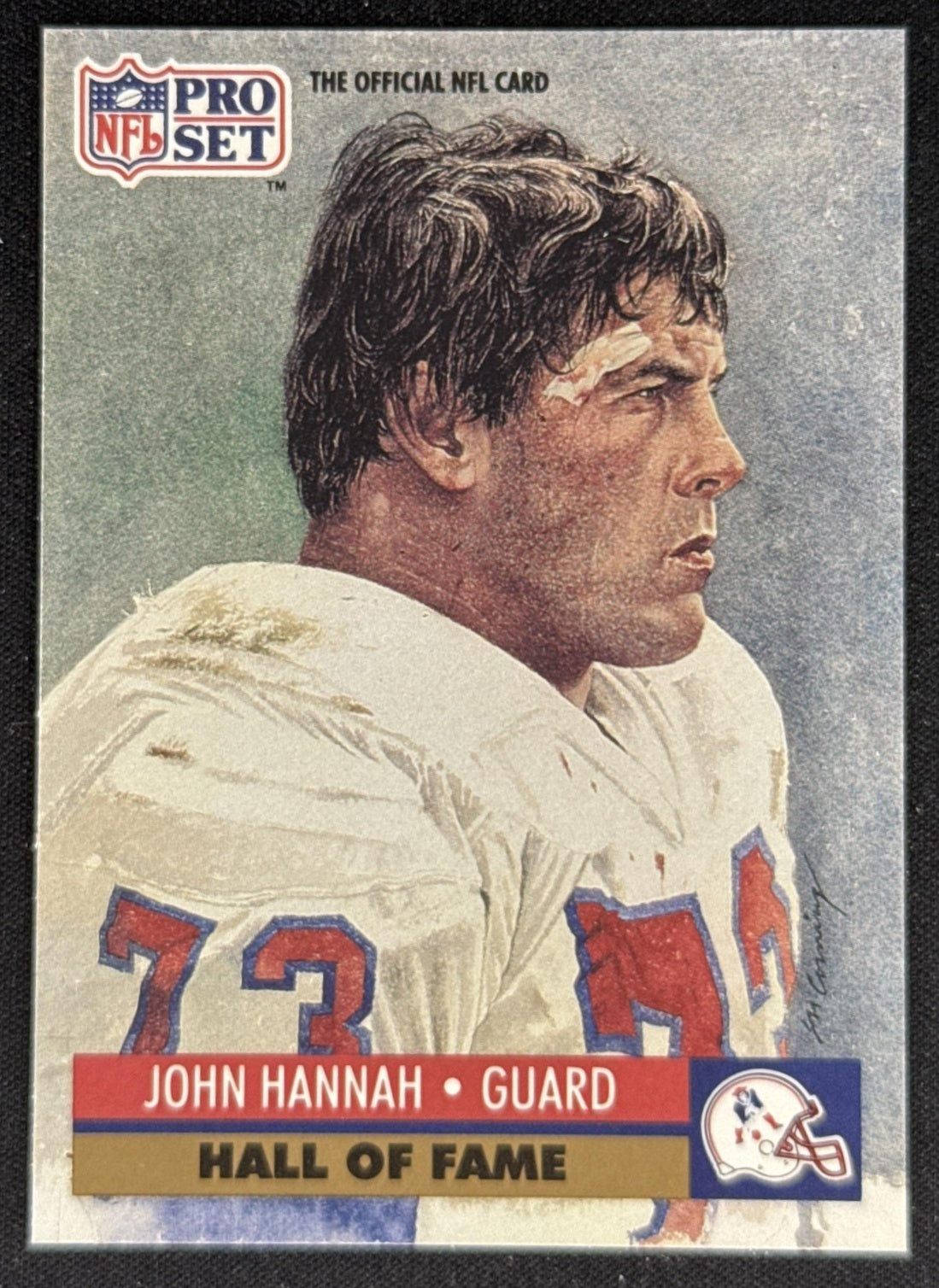 John Hannah 1991 Pro Set Patriots New England Patriots Sports Trading Card