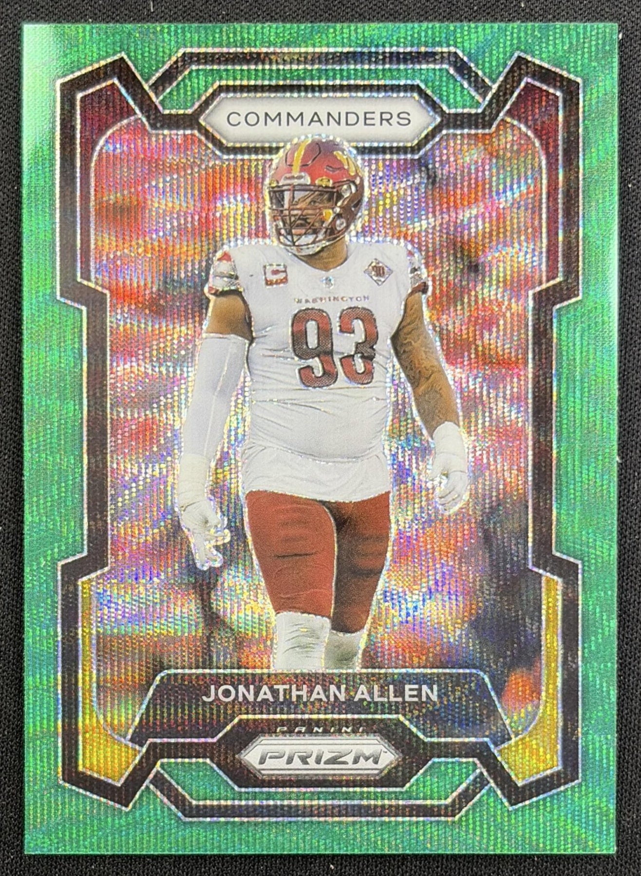 Jonathan Allen 2023 Panini Prizm Green Wave Commanders