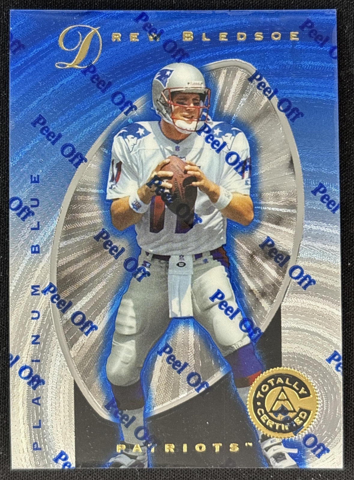 Drew Bledsoe 1997 Pinnacle Totally Certified Platinum Blue /2499 Patriots Sports Trading Cards