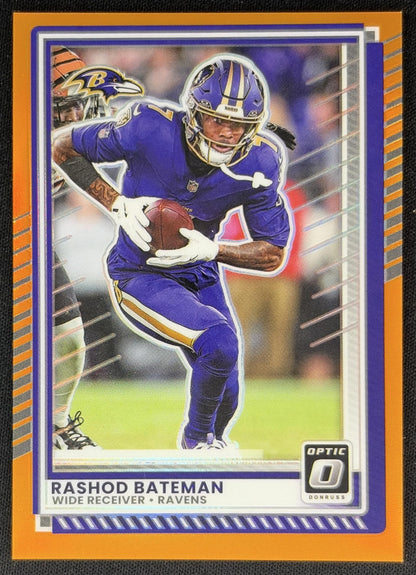 Rashod Bateman 2025 Panini Donruss Optic Orange Prizm /299 Ravens