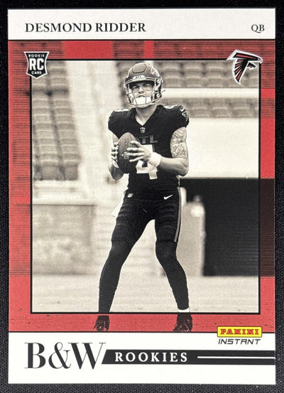 Desmond Ridder 2022 Panini Instant Black & White Rookies Falcons Sports Trading Cards