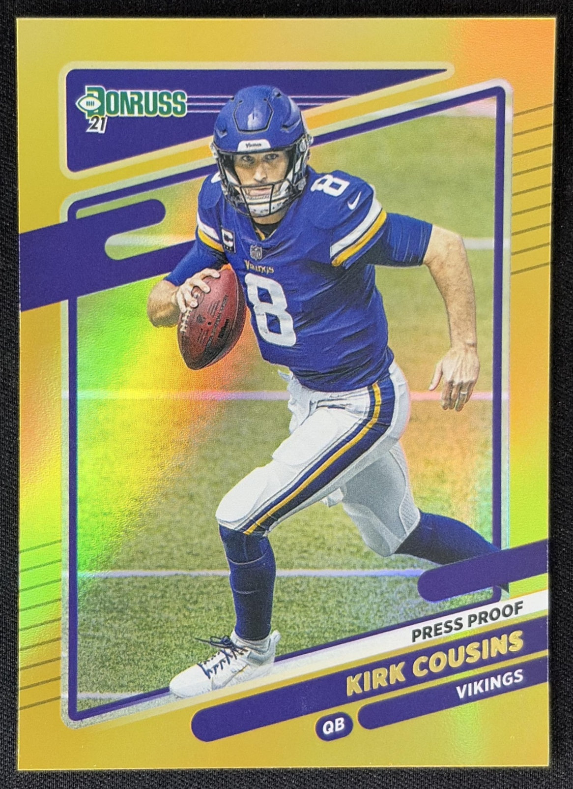 Kirk Cousins 2021 Panini Donruss Press Proof Premium Vikings - Minnesota Vikings