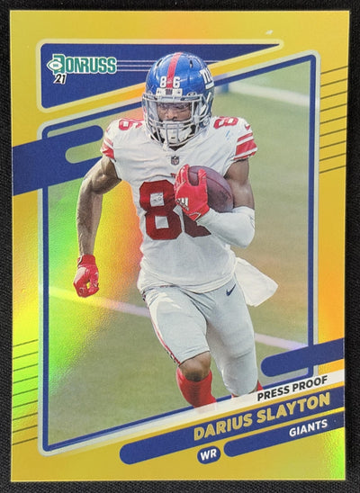 Darius Slayton 2021 Panini Donruss Press Proof Premium Giants Sports Trading Card