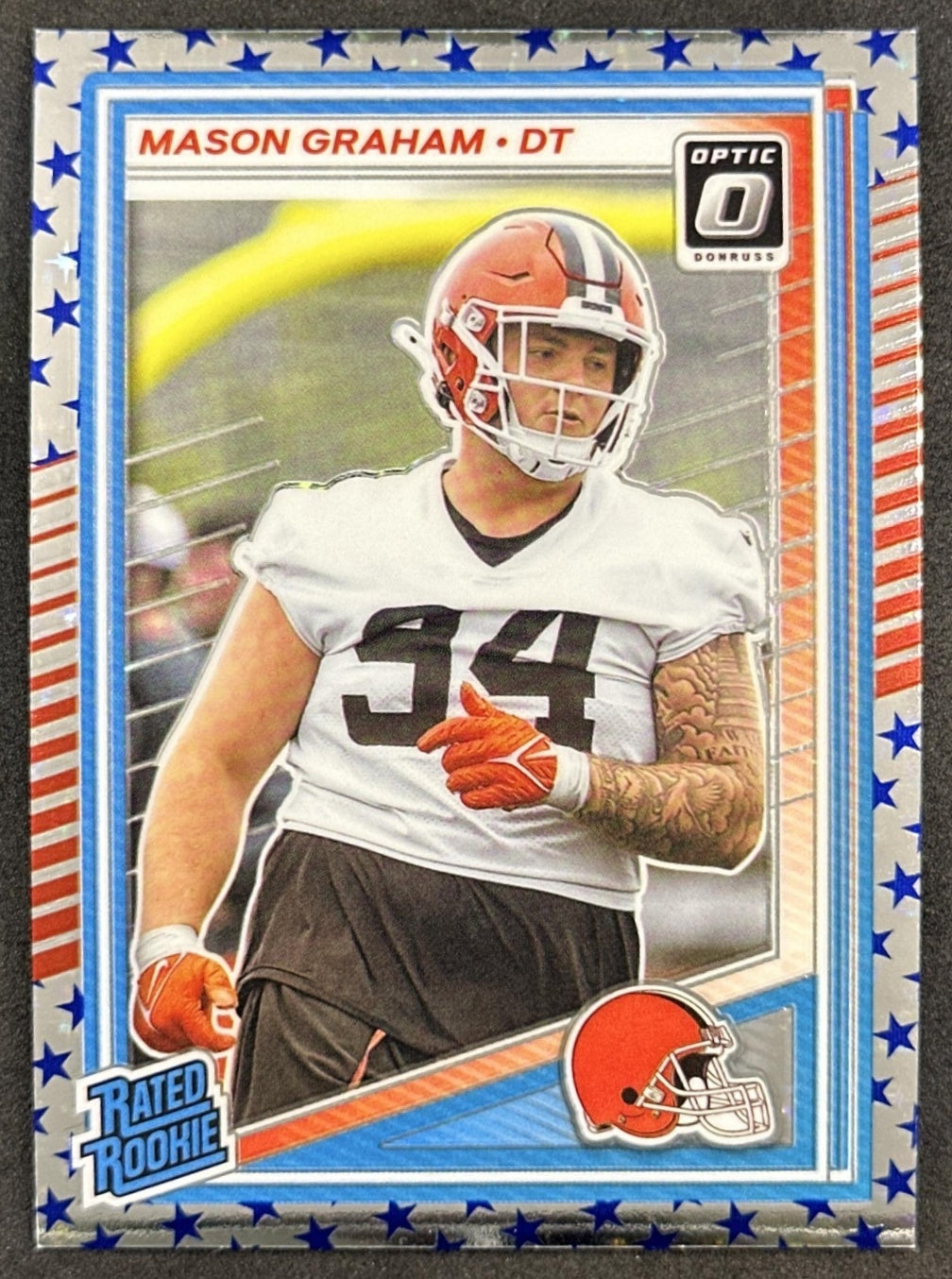 Mason Graham 2025 Panini Donruss Optic Rated Rookie Stars Prizm Browns Default Title Sports Trading Cards