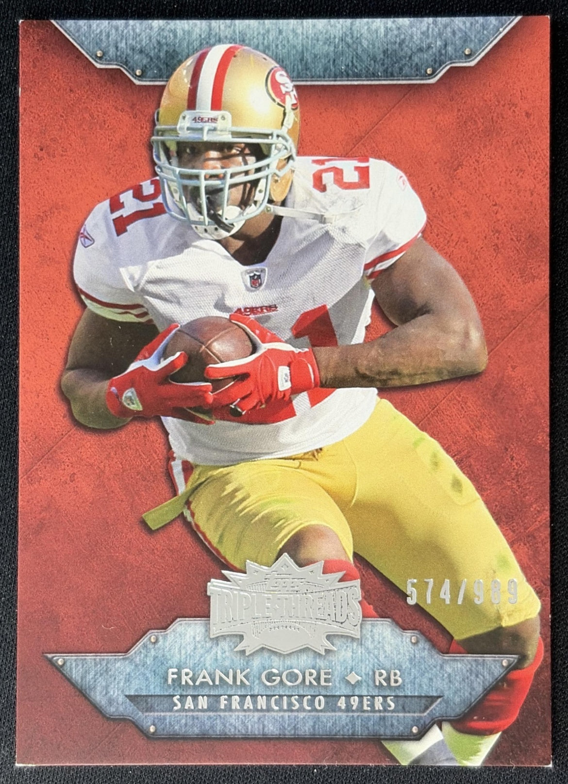 Frank Gore 2012 Topps Triple Threads /989 49ers Sports Trading Cards