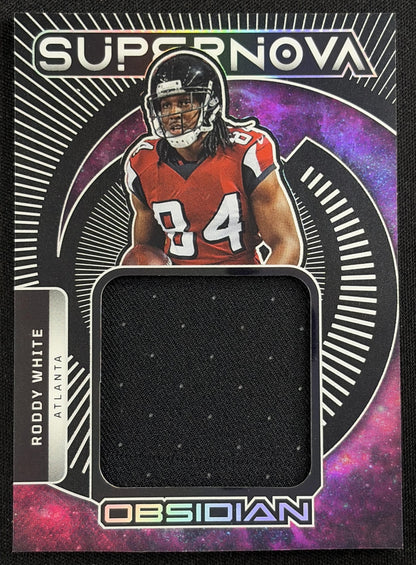 Roddy White 2026 Panini Obsidian Supernova Swatches Falcons Sports Trading Card