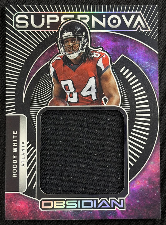 Roddy White 2026 Panini Obsidian Supernova Swatches Falcons